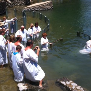 Baptismal Cermony at the Jordan river, Israel