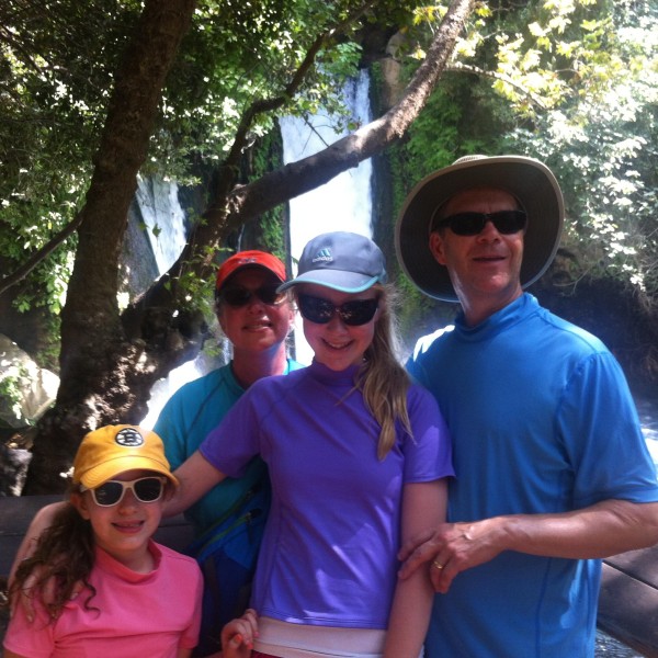 Belz Family at the Banias Waterfall, Israel