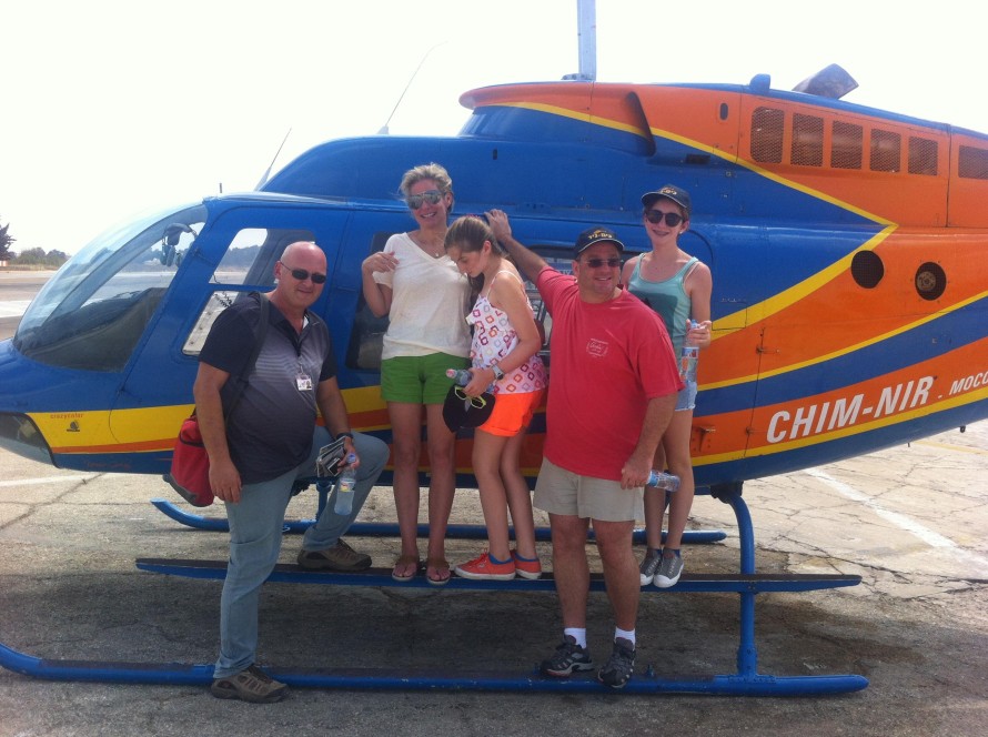 Israel helicopter ride with the Sack Family
