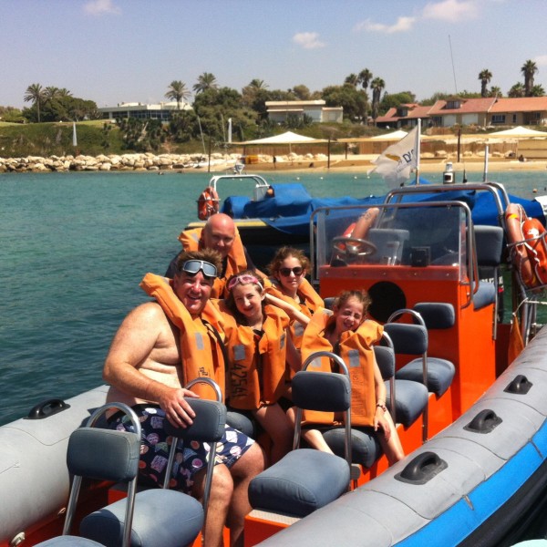 Tornado Boat Sail at Ceasrea Israel with Sack family